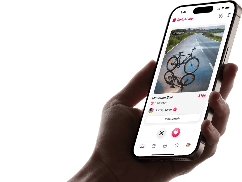 SwipeSale app on phone
